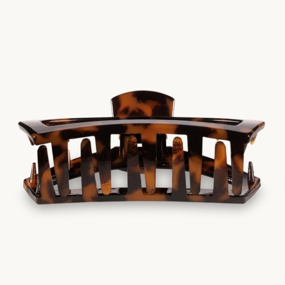 Teleties Open Tortoise Medium Hair Clip| Open Style/Hair Can Be Seen| New W Tags - Picture 3 of 6